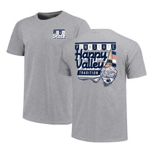 youth short sleeve gray t-shirt Penn State Happy Valley Tradition ice cream